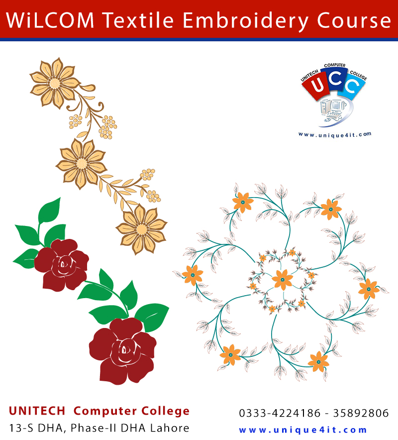 wilcom textile embroidery course in dha lahroe pakistan